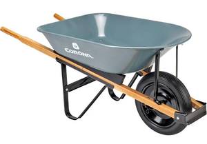 lot 13 image: CORONA 5 Cubic Foot Wheelbarrow in A Box Heavy Duty Garden Cart with 15 Inch Flat Free Tire for Outdoor Gardening, Yards, Planting
