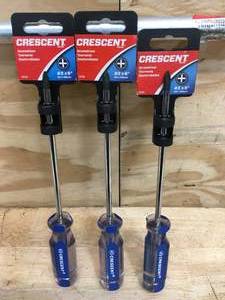 lot 103 image: Lot of 3 - Crescent #2 x 6 Screwdrivers