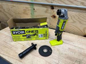 lot 150 image: RYOBI ONE 18V Cordless 4-12 in. Angle Grinder (Tool Only)