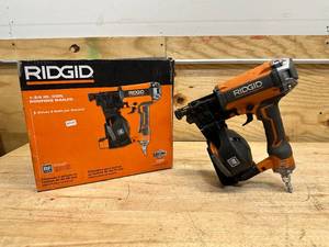 lot 175 image: RIDGID Pneumatic 15 Deg. 1-34 in. Coil Roofing Nailer