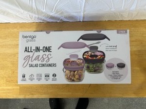 lot 33 image: All-In-One Glass Salad Containers