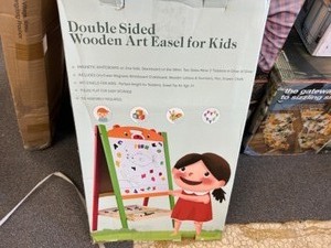 lot 89 image: Double Sided Wooden Art Easel for Kids