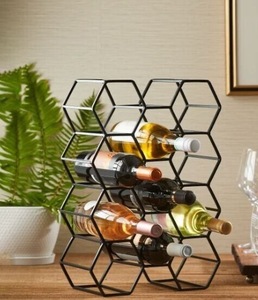 lot 63 image: 11 Bottle Wine Rack - Black