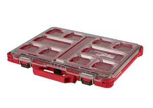 lot 397 image: Milwaukee PACKOUT 11-Compartment Low-Profile Impact Resistant Portable Small Parts Organizer