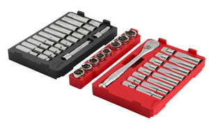 lot 89 image: 47PCS Milwaukee 48-22-9487 12 Drive Ratchet & Socket Set
