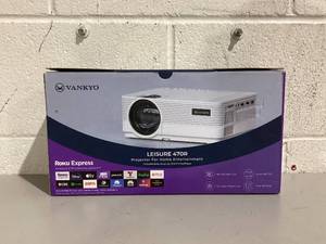 lot 596 image: VANKYO Leisure 470 HD Mini Projector with Roku Express Streaming Player