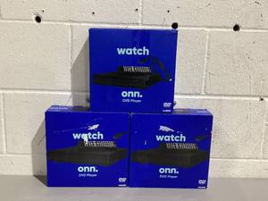 lot 598 image: LOT OF 3 Onn. HDMI DVD Player