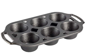 lot 327 image: LOT OF 2 Lodge Cast Iron Muffin Pan