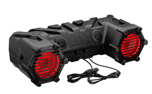 lot 6 image: Boss Powersport ATV UTV Weatherproof Sound System - 6.5 Inch Speakers, 1 Inch Tweeters, Built-in Amplifier, Bluetooth, Multi-Color Illumination