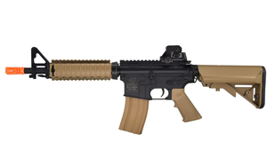 lot 648 image: SOFT AIR USA Colt M4A1 M4 CQBR AEG Electric Airsoft Rifle with Adjustable Hop-Up, Dark EarthTan, 453 FPS