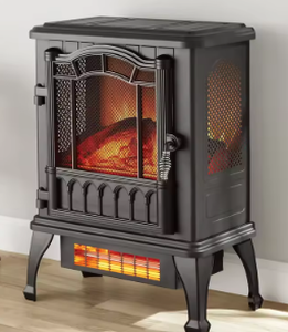 lot 707 image: 3D Electric Fireplace Stove With Infrared Quartz Heater with Life-Like Flame