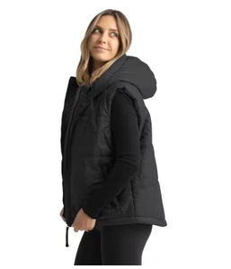 lot 519 image: LIV Outdoor Daphne Super Soft Full-Zip Hooded Puffer Vest for Ladies Size XL