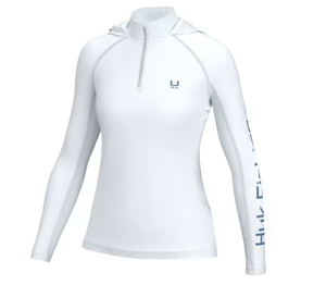 lot 526 image: Huk Icon Quarter-Zip Long-Sleeve Hoodie Size L