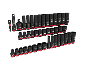 lot 563 image: 43PCS Milwaukee SHOCKWAVE Impact Duty 38 Drive SAE & Metric Deep 6 Point Socket Set