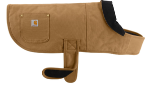 lot 315 image: Large Carhartt Firm Duck Insulated Dog Chore Coat BrownBrass