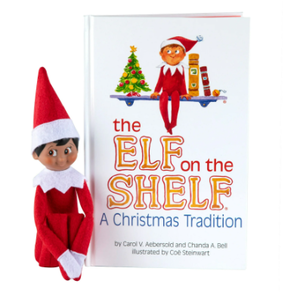 lot 366 image: The Elf on the Shelf A Christmas Tradition - Boy Scout Elf with Brown Eyes - Includes Artfully Illustrated Storybook, Keepsake Box and Official Adoption Certificate