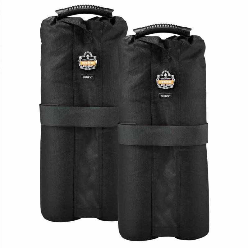 lot 332 image: NEW Ergodyne SHAX 6094 Tent Weight Bags (2-Pack) - Black