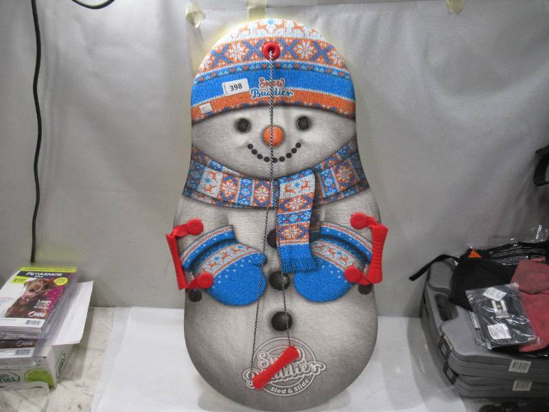 lot 398 image: Snow Buddy Sno-Storm 36 Kiddy Sled with Tow Rope and Handles - Snowman
