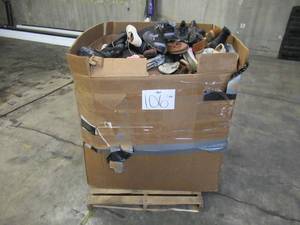 lot 106 image: Pallet of Store Overstock and Ecommerce Product and Returns - Roughly 200 Pairs of USED SHOES