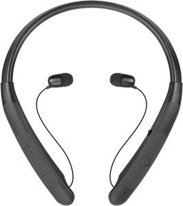 lot 272 image: NEW LG TONE Wireless Stereo Headset with Retractable Earbuds NP3C, Black
