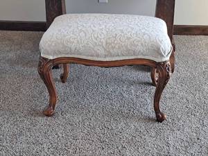 lot 312 image: Claw-Foot Ottoman