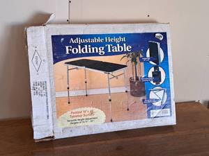 lot 332 image: Folding Table  Adjustable Height