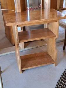 lot 339 image: Wood End Table 3-tier
