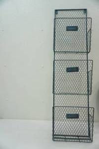 lot 72 image: Decorative Chicken Wire File Holder 10 wide 38 tall