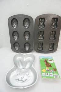 lot 76 image: Bunnie Muffin Tins, Bunny Cake Pan & Easter Chocolate Molds