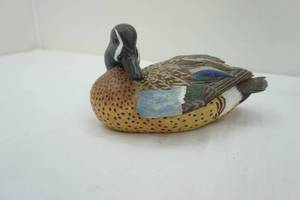 lot 80 image: Blue-Winged Teal Wooden Duck 9 long