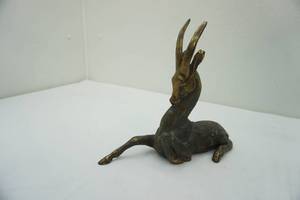 lot 81 image: Vintage Metal Gazelle 10 long 8 tall