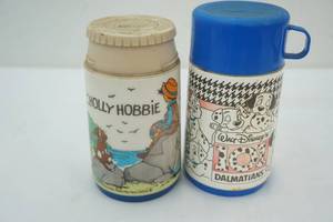 lot 86 image: Vintage Kids Thermos 100 Dalmatians & Holly Hobbie