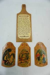 lot 123 image: VintageAntique Norwegian Wooden Decor