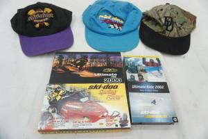 lot 166 image: Ski-Doo (2) & Ducks Unlimited (1) hats lot includes Ski-Doo videos
