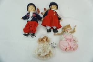 lot 192 image: Norwegian Dolls Boy & Girl & 2 others