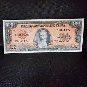 lot 10 image: 1959 100 Peso Cuba Note