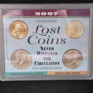 lot 19 image: 2007 Lost Coins Set UNC
