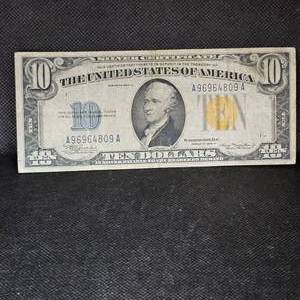 lot 25 image: 1934 A $10 North Africa Silver Certificate