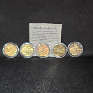 lot 39 image: Gold Plated Set State Quarters
