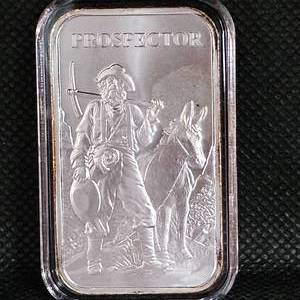 lot 42 image: 1 oz Silver Prospector Ingot Bar