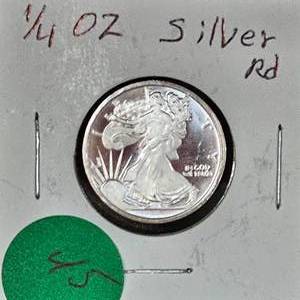 lot 45 image: 14 oz Silver Walking Liberty Round