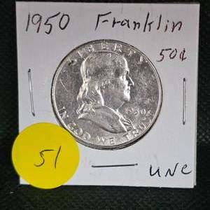 lot 51 image: 1950 Franklin UNC
