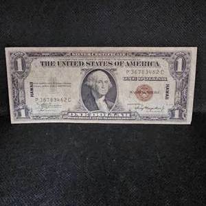 lot 54 image: 1935 A $1 Hawaii Silver Certificate