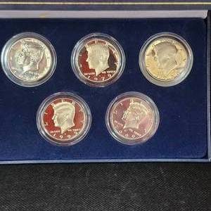lot 58 image: Kennedy Proof, 5 Decades Half Dollar Mint Set