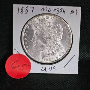lot 65 image: 1887 Morgan UNC