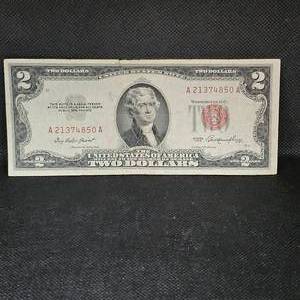 lot 80 image: 1953 $2 Note Red Seal