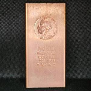 lot 112 image: 2011 Indian Stamp, 1 lb Copper Bar