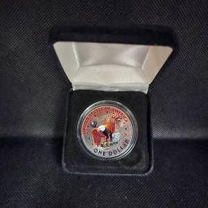 lot 115 image: 1972 Ike Special Edition Color Filled Eagle