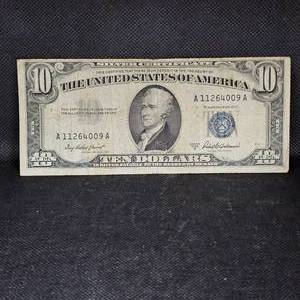 lot 130 image: 1953 A $10 Silver Certificate