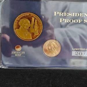 lot 142 image: Presidential Proof Set, 24kt Gold, of 20,000